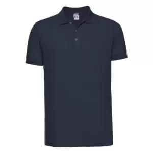 Image of Russell Mens Stretch Short Sleeve Polo Shirt (M) (French Navy)