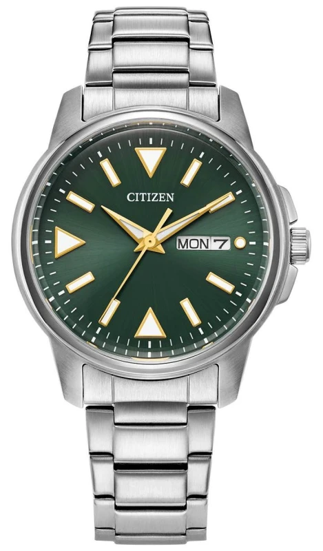 Image of Citizen BM8180-71W Eco-Drive Sport Day-Date (37mm) Green Watch