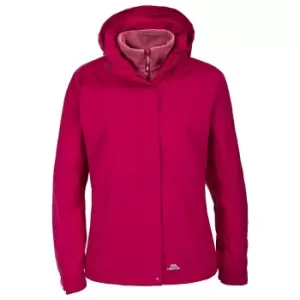 Image of Trespass Womens/Ladies Madalin Waterproof 3-In-1 Jacket (XS) (Cerise)