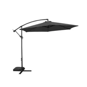 Image of Groundlevel 3M Banana Garden Parasol - Black
