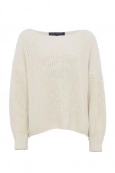 Image of French Connection Millie Mozart Slash Neck Jumper Cream