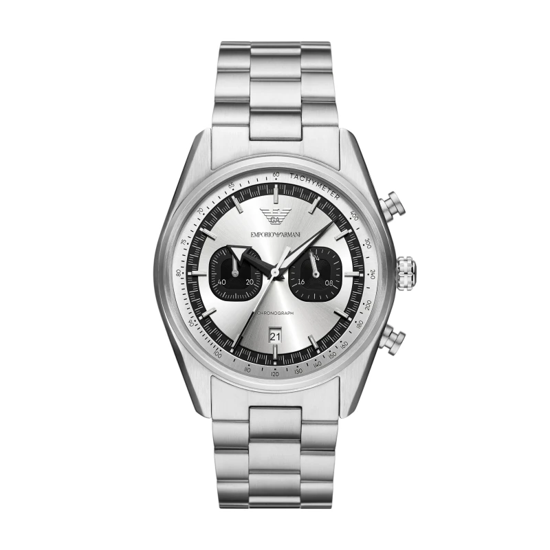 Image of Emporio Armani AR11636 Mens (42mm) Silver Chronograph Dial Watch