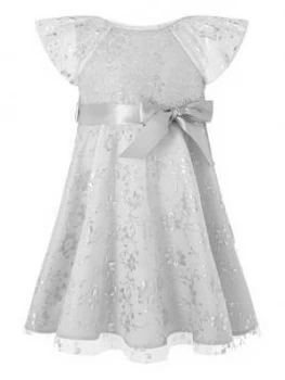 Image of Monsoon Baby Girls Millie Sequin Dress - Silver