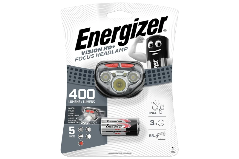 Image of Energizer Vision HD+ Focus LED Head Torch with 3x AAA Batteries