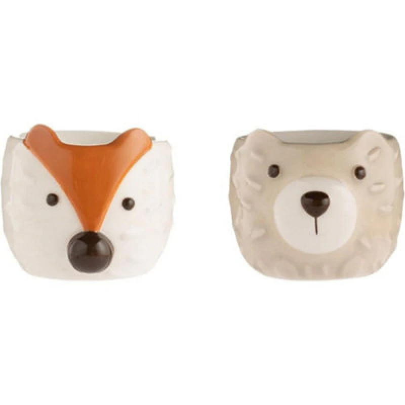 Image of Price & Kensington Woodland Ceramic Egg Cups, Set Of 2
