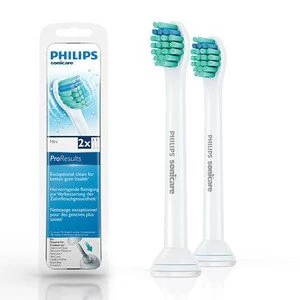 Image of Philips Sonicare HX6022/26 Mini ProResults Black ToothBrush Heads 2Pcs