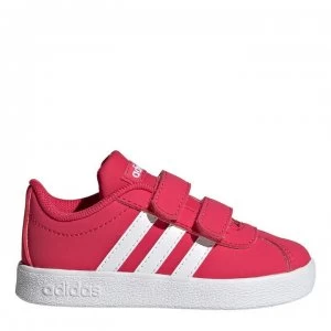 Image of adidas VL Court Nubuck Infant Girls Trainers - Pink/White