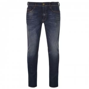 Image of Diesel Tepphar Stretch Slim Jeans - Navy Cast