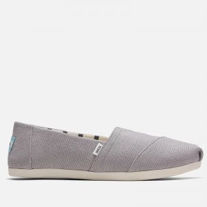 Image of TOMS Womens Alpargata Vegan Canvas Pumps - Morning Dove - UK 5