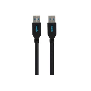 Image of Maplin Premium USB A 3.0 Male to USB A Male Cable 3m Black