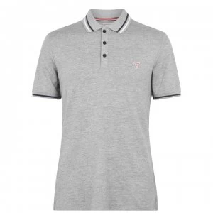 Image of Guess Grady Polo Shirt - Stone Htr SHGY