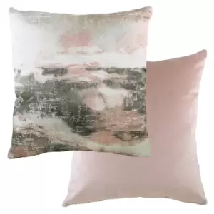 Image of Landscape Abstract Cushion Powder/Grey