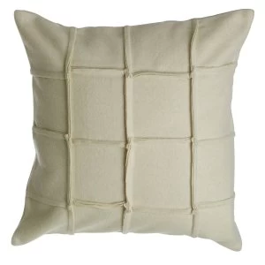 Image of Premier Housewares Hampstead Felt Square Cushion - Cream