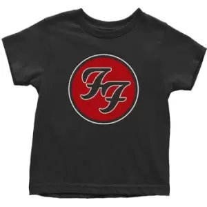 Image of Foo Fighters - FF Logo Kids 5 Years Toddler T-Shirt - Black