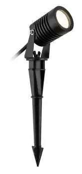 Image of Veron Outdoor Integrated LED Short Spike Ground Light Black IP65