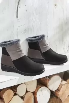 Image of Flexisole Cosy Lined Patchwork Boots