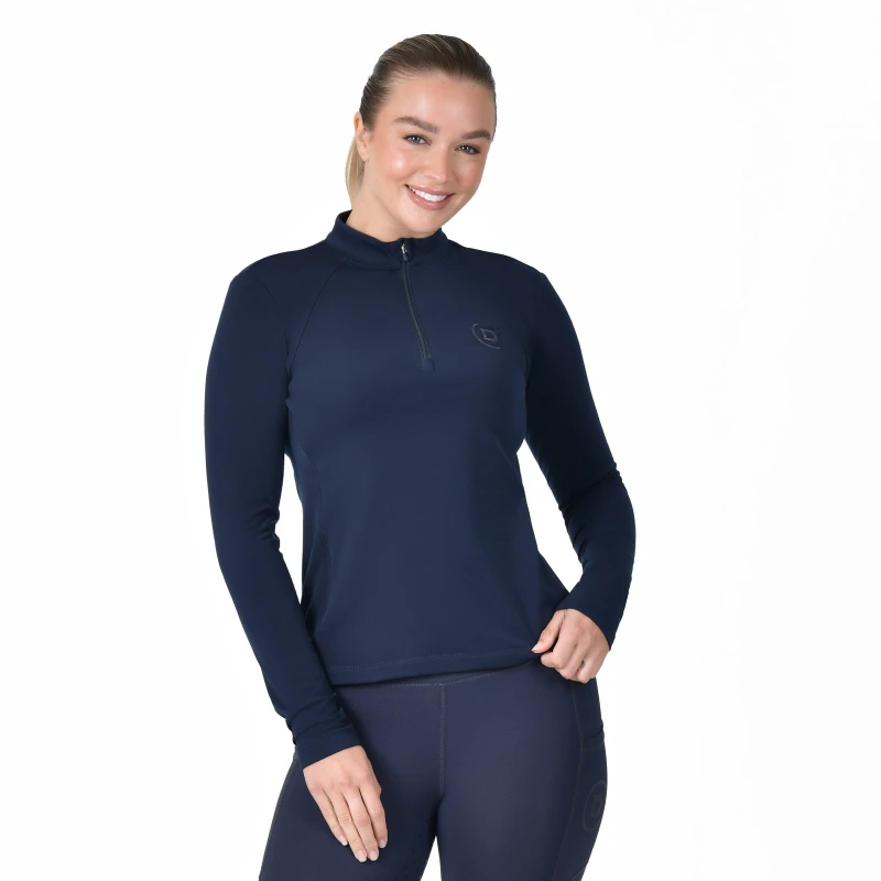 Image of Dublin Brushed Long Sleeved Mid Layer Navy female 10 (S)
