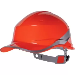 Image of Venitex Hi-Vis Baseball PPE Safety Helmet (One Size) (Red) - Red