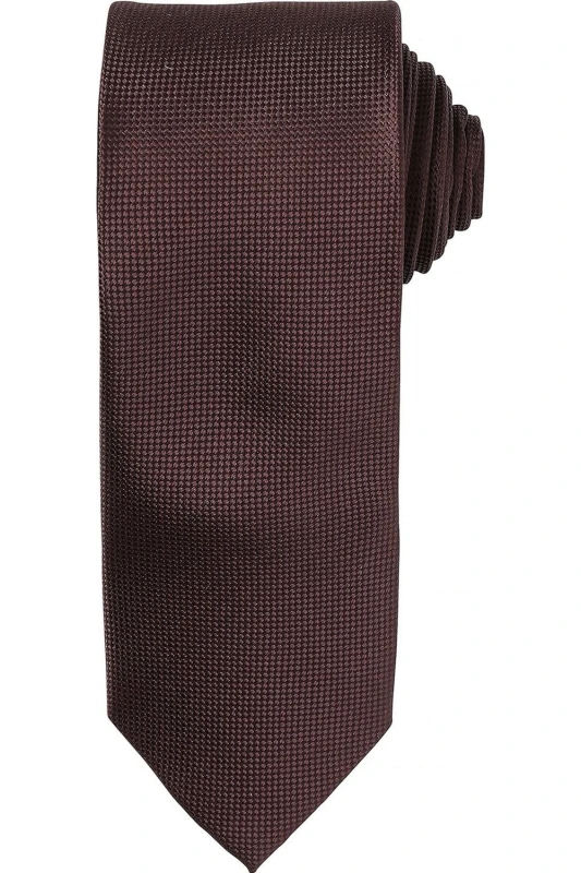 Image of Premier Premier Micro Waffle Tie in Brown Brown One Size Unisex 5063425960002