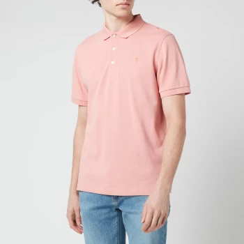 Image of Farah Mens Blanes Polo Shirt - Pink Rose - M