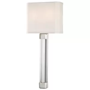 Image of Larissa 2 Light Wall Sconce Polished Nickel, Silk
