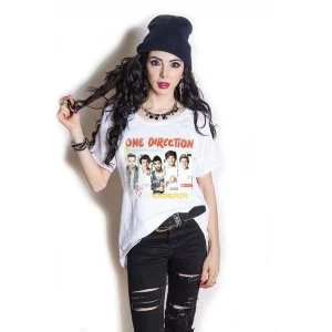 Image of One Direction - Individual Shots Womens Medium T-Shirt - White