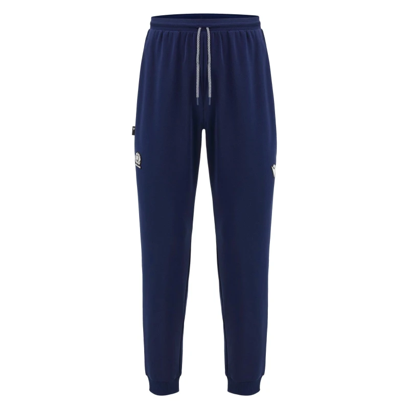 Image of Macron Scotland Rugby Union Tracksuit Bottoms 2024 - Blue Blue S