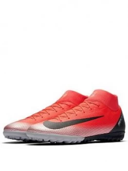 Image of Nike Mens Mercurial Superfly 6 Academy CR7 Astro Turf Football Boot Red Size 10 Men