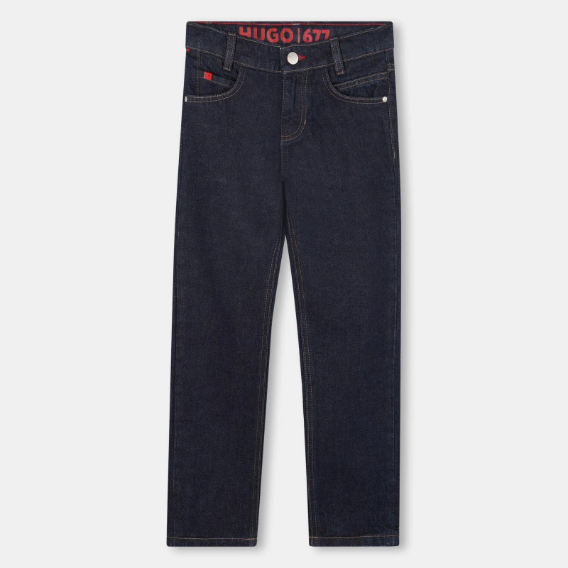 Image of Hugo Kids Straight Leg Jeans Rinse Wash Z09 male 4Y