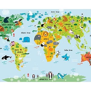 Image of ohpopsi the Whole Wide World Wall Mural Multi 14.4m L
