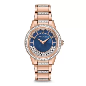 Image of Bulova 98L247 Women's Crystal Turnstyle Wristwatch