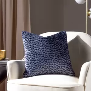Image of Lanzo Cut Velvet Piped Cushion Dusk, Dusk / 45 x 45cm / Polyester Filled