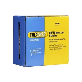 Image of Tacwise - 0383 Type 80 Box of 10,000 Staples 10mm for A8016V A8016LN