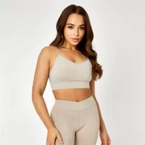 Image of USA Pro x Courtney Black Twist Sports Bra - Brown