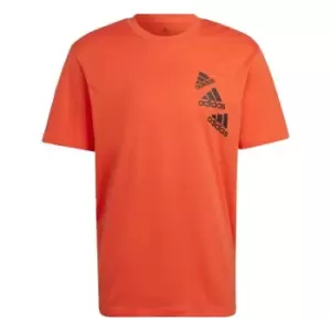 Image of adidas Essentials BrandLove T-Shirt Mens - Semi Impact Orange / Black