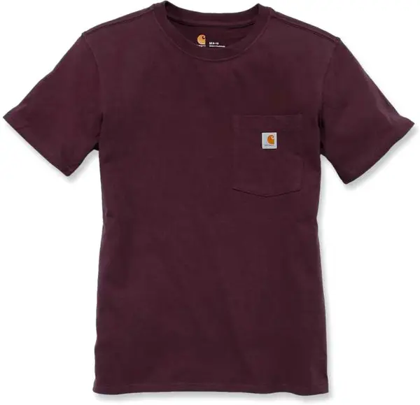 Image of Carhartt Workwear Pocket, t-shirt women , color: Dark Red , size: XS