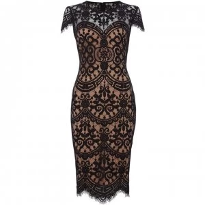 Image of Sistaglam loves Jessica Lace bodycon dress - Black