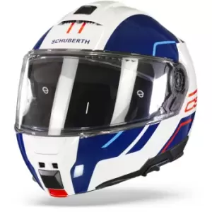 Image of Schuberth C5 Master White Blue Modular Helmet XL