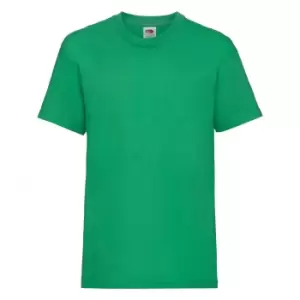 Image of Fruit Of The Loom Childrens/Kids Unisex Valueweight Short Sleeve T-Shirt (12-13) (Kelly Green)