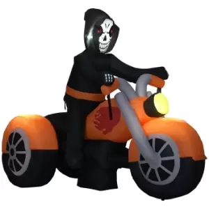 Image of 9FT Long Halloween Inflatable Skull Blow-Up Outdoor LED Garden Display