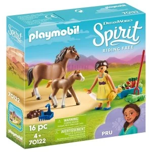 Image of Playmobil - DreamWorks Spirit Pru with Horse and Foal Playset