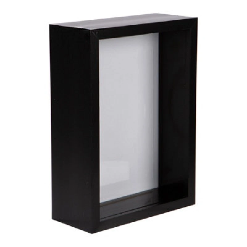 Image of Nicola Spring 5 X 7" Deep Photo Frame - Black - 3D Deep Box Picture Frame Portrait Display Case (20 X 15Cm)