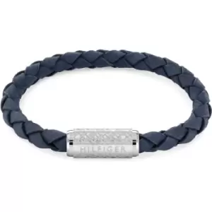 Image of Mens Tommy Hilfiger Navy Braided Bracelet