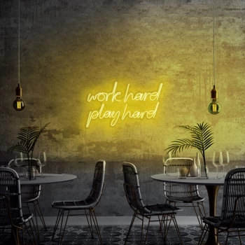 Image of Work Hard Play Hard - Yellow Yellow Wall Lamp