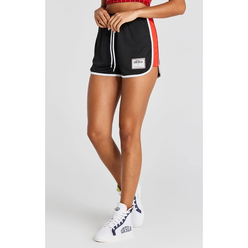 Image of SikSilk Panelled Runner Shorts - Black 8