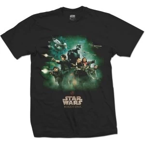 Image of Star Wars - Rogue One Rebels Poster Unisex Small T-Shirt - Black