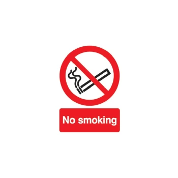 Image of No Smoking Rigid PVC Sign - 210 X 297MM