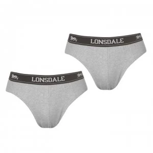 Image of Lonsdale 2Pk Brief Mens - Grey