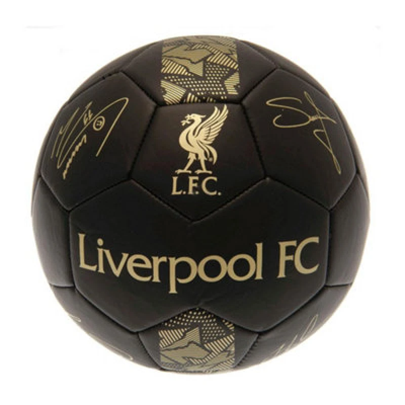 Image of Liverpool Fc Phantom Signature Football Matt Black/gold (1)
