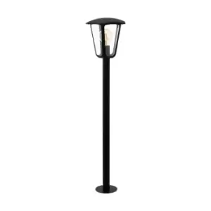 Image of IP44 Outdoor Bollard Light Black Aluminium Lantern 1 x 60W E27 Bulb Lamp Post